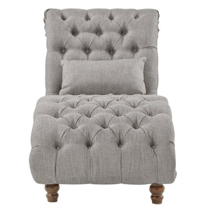 Homelegance By Top-Line Pietro Tufted Oversized Chaise Lounge Grey Linen