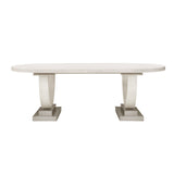 Brighton Trestle Table with Leaf Extension White with North Star Finish P378-DR-K2 Pulaski Furniture