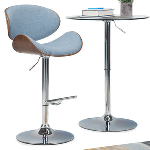 English Elm Marana - Stylish Adjustable Swivel Bar Stool In Denim Blue For Modern Kitchens & Home Bars B136P158926