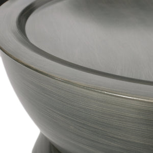 English Elm Christopher Knight Home® - METAL Hourglass Coffee Table with Brushed Antique Brown Finish, Hammered Iron Texture, Durable Edge Trim Antique Silver 72227.00