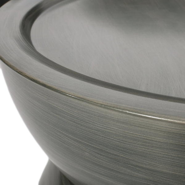 English Elm Christopher Knight Home® - METAL Hourglass Coffee Table with Brushed Antique Brown Finish, Hammered Iron Texture, Durable Edge Trim Antique Silver 72227.00