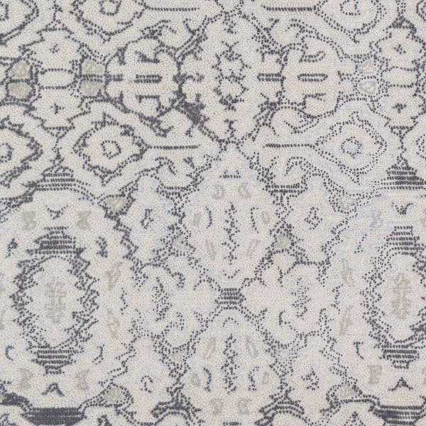 Surya Antigua Handmade Rug 2' X 3' – Elegant Global Design, Soft Wool, Low Pile, Perfect For Any Room! Charcoal Wool Aga1012-23