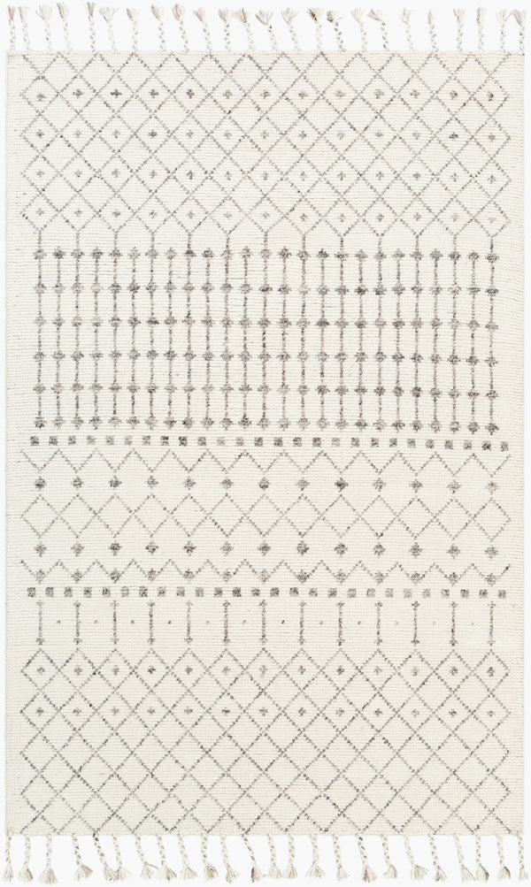 Surya Agadir 2' X 3' Handmade Nz Wool Rug - Elegant Global Design, Durable & Charming For Any Room! Beige Nz Wool Agd1000-23