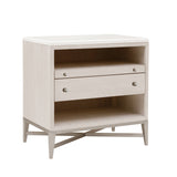 Ashby Place Accent Nightstand with Center Drawers and USB-C Port Natural with Reflection Gray Finish P359141 Pulaski Furniture