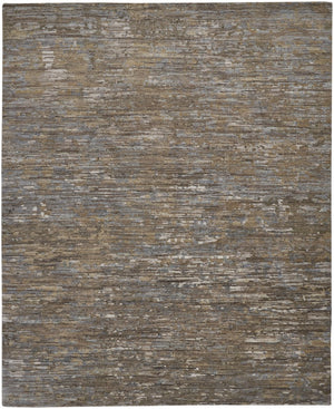 Feizy Rugs Conroe Hand-knotted Wool And Viscose Abstract Rug – Luxurious Modern Art For Your Home Décor Brown,Gray Wool,Viscose Cro6822fbrnmltf99