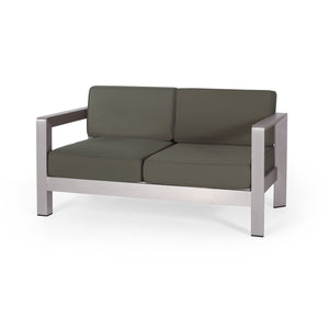 English Elm Aviara Outdoor Loveseat Lightweight Aluminum Frame Deep Seat Patio Lounge 64078.00