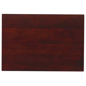 English Elm Selma Mango Wood Accent Table with Gold Metal Frame, Handcrafted Diamond-Base End Table 23.5" H Dark Brown B136P158989