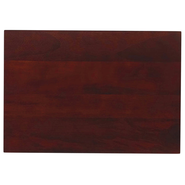 English Elm Selma Mango Wood Accent Table with Gold Metal Frame, Handcrafted Diamond-Base End Table 23.5" H Dark Brown B136P158989