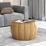 Christopher Knight Home® - Noble House - Manville Modern Iron Sunburst Pumpkin Coffee Table