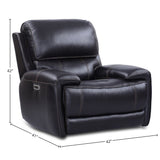 Parker House Parker Living Empire - Verona Blackberry Power Recliner Verona Blackberry Top Grain Leather with Match (X) MEMP#812PH-VBY