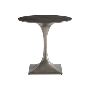 Bernhardt Bernhardt Liguria Cast Aluminum Outdoor Side Table — 24" Round Graphite Top, Rust‑Resistant, Sculpted Pedestal, Compact Stability X04122