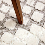 Orian Rugs Crochet Shining House Machine Woven Polypropylene Contemporary Area Rug Natural Grey Polypropylene