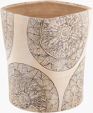 Surya Argil 13"H Terracotta Planter - Elegant Global Inspired Design For Eclectic Home Décor Charm! White Terracotta Agi-002