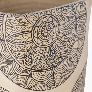 Surya Argil 13"H Terracotta Planter - Elegant Global Inspired Design For Eclectic Home Décor Charm! White Terracotta Agi-002