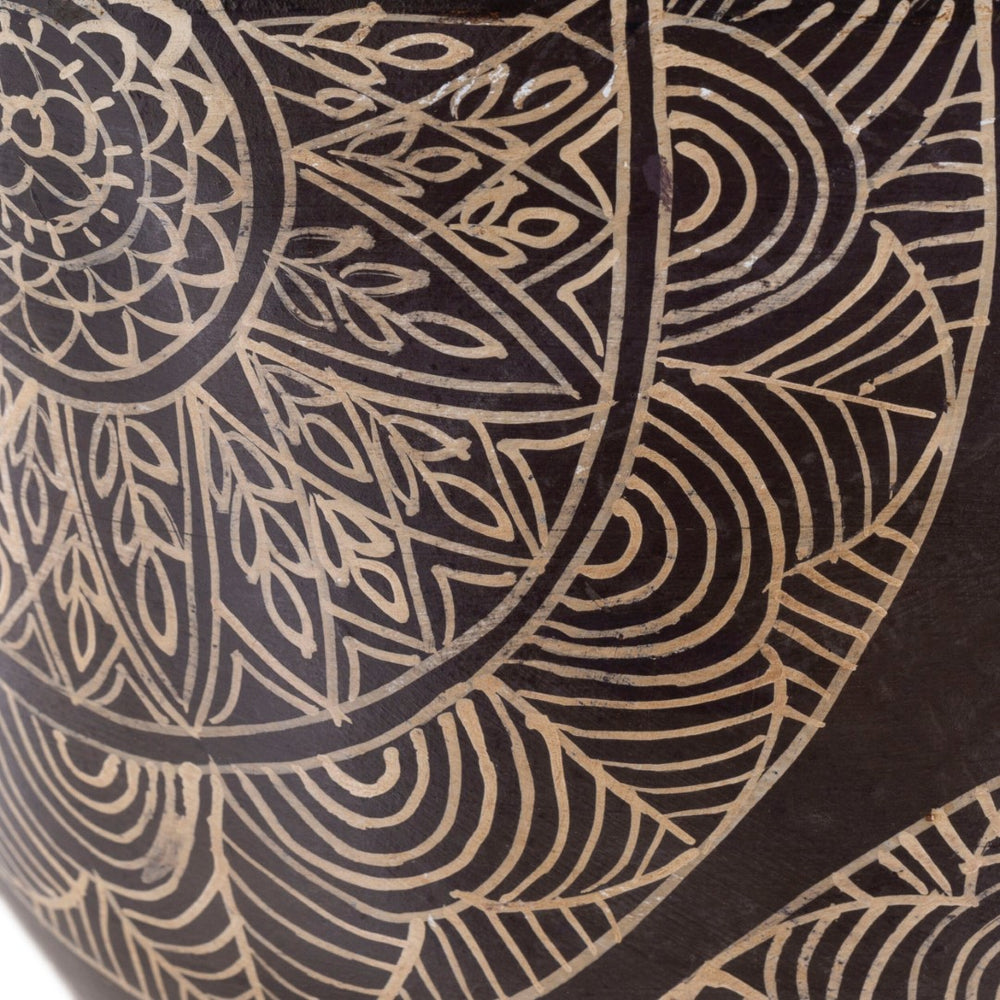 Surya Argil 13"H Terracotta Planter - Elegant Global Inspired Design For Eclectic Home Décor Charm! Black Terracotta Agi-006