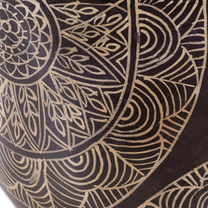 Surya Argil 13"H Terracotta Planter - Elegant Global Inspired Design For Eclectic Home Décor Charm! Black Terracotta Agi-006