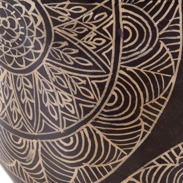 Surya Argil 13"H Terracotta Planter - Elegant Global Inspired Design For Eclectic Home Décor Charm! Black Terracotta Agi-006