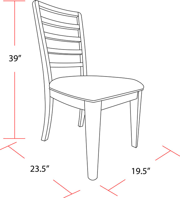 Escape - Dining 84" Rectangular Table with 8 ladderback chairs Glazed Natural Oak Black Metal Trim DESC-9PC-84REC-2018 Parker House