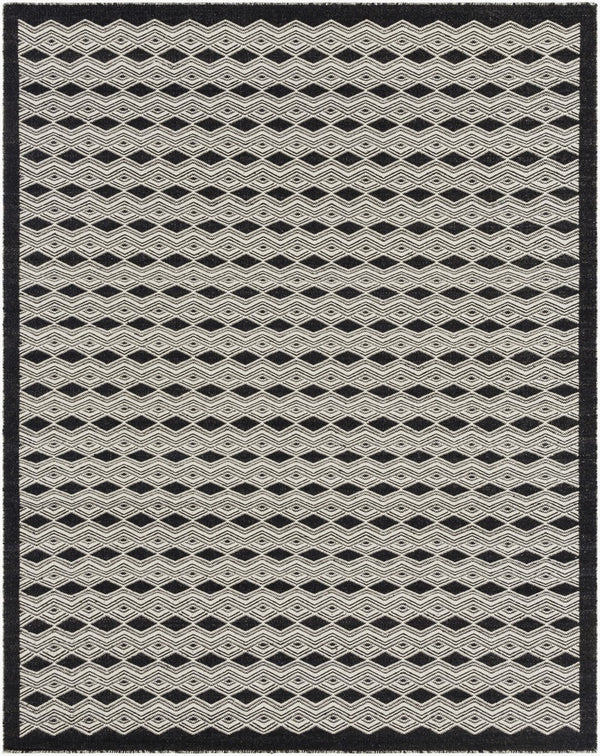 Surya Agostina 8' X 10' Handmade Wool Rug - Global Inspired Design For Elegant Home Décor & Durability Black Wool Ago1001-810