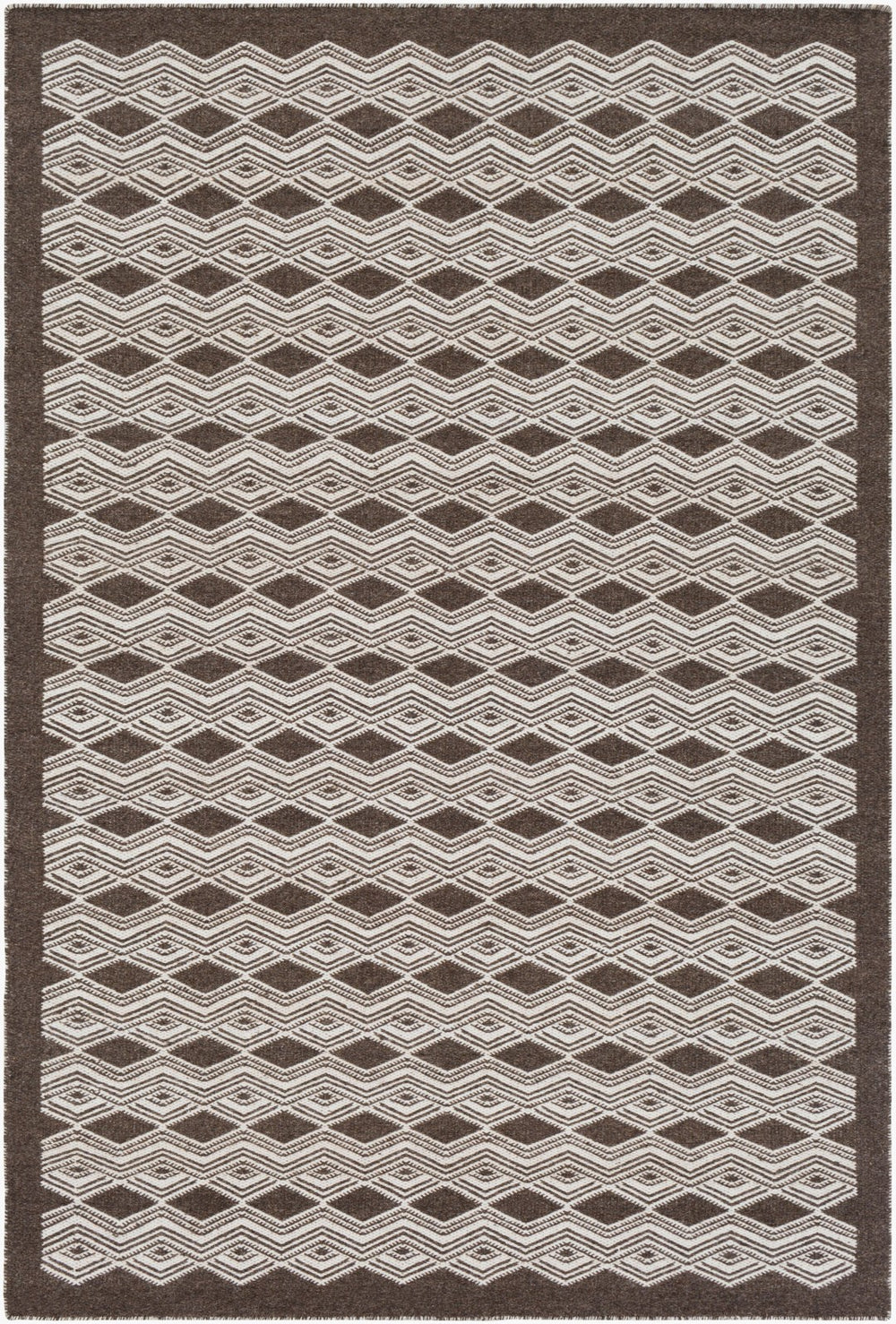 Surya Agostina 8' X 10' Handmade Wool Rug - Global Inspired Design For Elegant Home Décor & Durability Charcoal Wool Ago1004-576