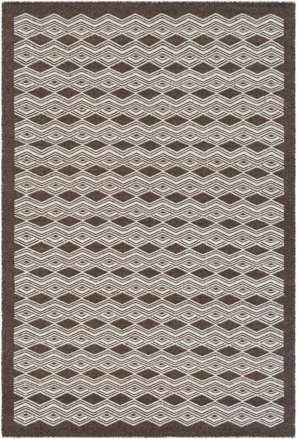 Surya Agostina 8' X 10' Handmade Wool Rug - Global Inspired Design For Elegant Home Décor & Durability Charcoal Wool Ago1004-576