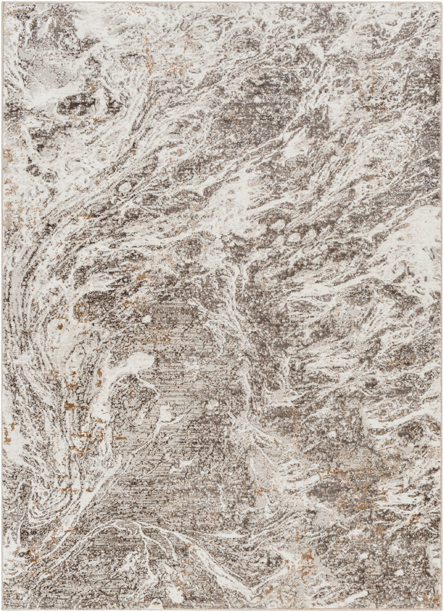 Allegro Plus AGP-2300 9'2" x 12' Machine Woven Rug AGP2300-9212  Light Gray, Charcoal, Ivory, Medium Gray, Amber Surya