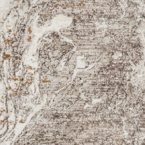 Allegro Plus AGP-2300 9'2" x 12' Machine Woven Rug AGP2300-9212  Light Gray, Charcoal, Ivory, Medium Gray, Amber Surya