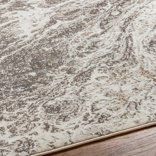 Allegro Plus AGP-2300 9'2" x 12' Machine Woven Rug AGP2300-9212  Light Gray, Charcoal, Ivory, Medium Gray, Amber Surya