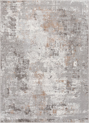 Allegro Plus AGP-2301 9'2" x 12' Machine Woven Rug AGP2301-9212  Ivory, Medium Gray, Light Gray, Charcoal, Amber Surya