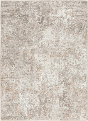 Allegro Plus AGP-2302 9'2" x 12' Machine Woven Rug AGP2302-9212  Ivory, Light Gray, Medium Gray, Amber Surya