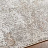 Allegro Plus AGP-2302 9'2" x 12' Machine Woven Rug AGP2302-9212  Ivory, Light Gray, Medium Gray, Amber Surya