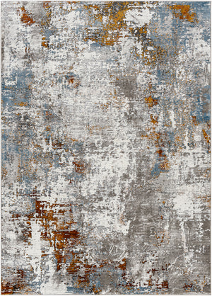 Allegro Plus AGP-2304 9'2" x 12' Machine Woven Rug AGP2304-9212  Ivory, Charcoal, Black, Navy, Amber, Rust Surya