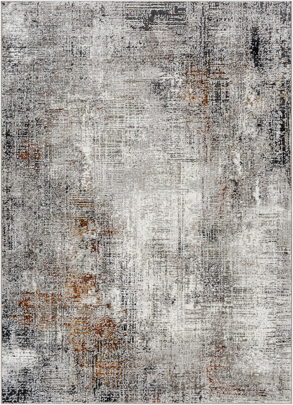 Livabliss Allegro Geometric Machine Woven Polyester Area Rug for Living Room or Dining Space Ivory, Charcoal 9'2" x 12' AGP2305-9212