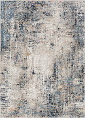 Allegro Plus AGP-2306 9'2" x 12' Machine Woven Rug AGP2306-9212  Light Gray, Medium Gray, Navy, Ivory, Amber Surya