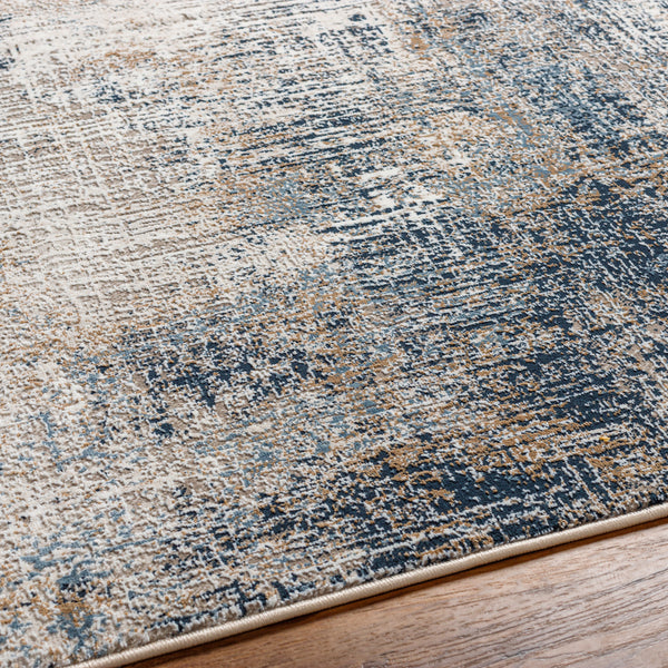 Allegro Plus AGP-2306 9'2" x 12' Machine Woven Rug AGP2306-9212  Light Gray, Medium Gray, Navy, Ivory, Amber Surya