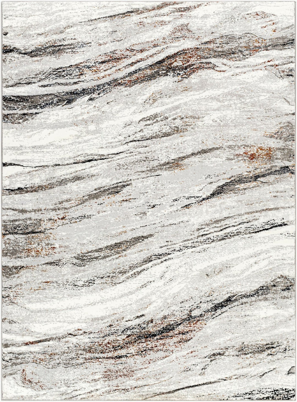Livabliss Allegro Geometric Polyester Area Rug Turkish Woven for Large Living Spaces Ivory, Charcoal 9'2" x 12' AGP2307-9212