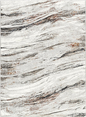 Livabliss Allegro Geometric Polyester Area Rug Turkish Woven for Large Living Spaces Ivory, Charcoal 9'2" x 12' AGP2307-9212