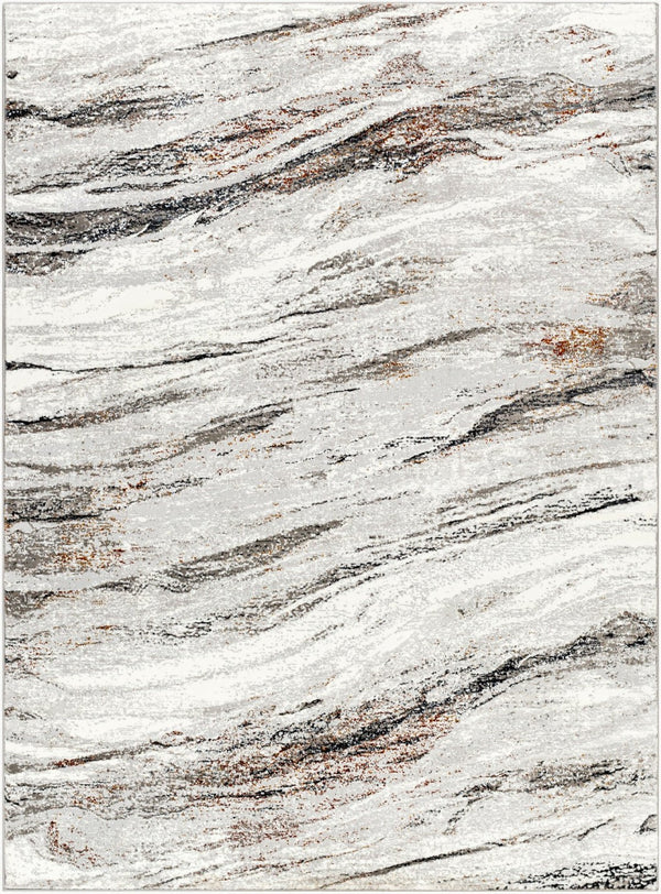 Livabliss Allegro Geometric Polyester Area Rug Turkish Woven for Large Living Spaces Ivory, Charcoal 9'2" x 12' AGP2307-9212