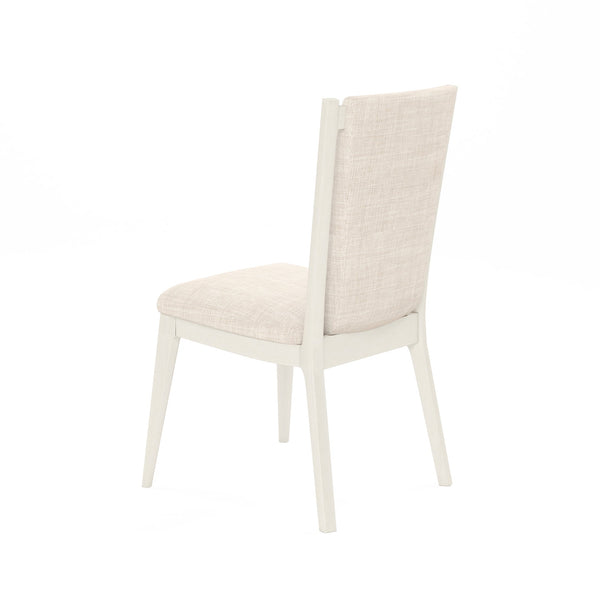 A.R.T. Furniture Blanc Contemporary Upholstered Side Chair In Alabaster Finish - Elegant Parrawood Design & Comfort White Parrawood Solids,Foam,Fabric 289206-1017
