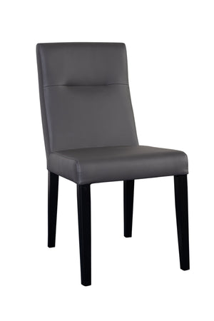 Porter Designs Porter Verona Contemporary Dining Chairs (Set Of 2) - Stylish Gray Faux Leather With Black Legs Gray Fabric 07-204c-02-552