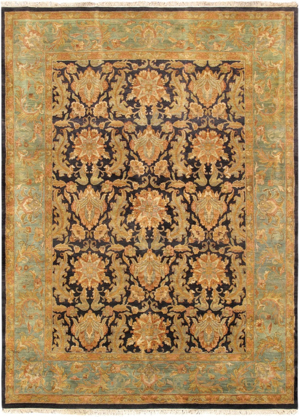 Pasargad Home Mogul Art Agra Hand-knotted Wool Area Rug In Elegant Red Floral Design For Indoors   024565