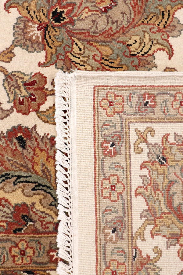 Pasargad Home Agra Collection Hand-knotted Wool Area Rug - Luxurious Ivory Design, 8'11" X 12'0"   Hs-145 Ivory 9x12