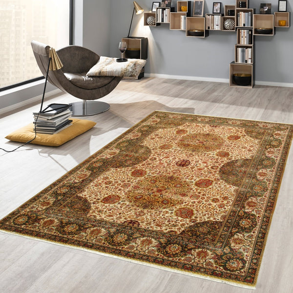 Pasargad Home Agra Collection Hand-knotted Lamb's Wool Area Rug – Timeless Elegance For Any Space   Ph-260 10x10