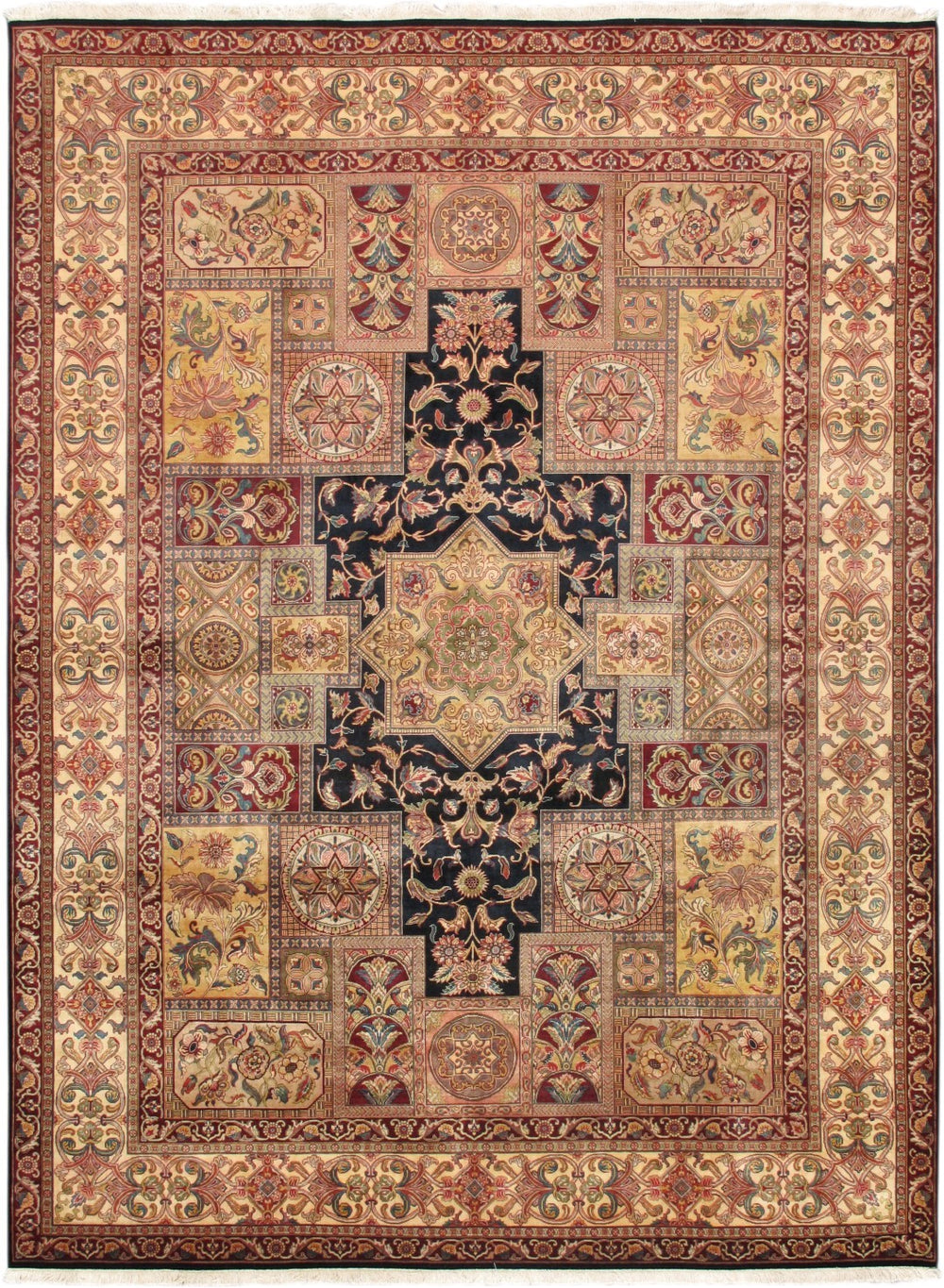 Pasargad Home Crown Jewel Agra Collection Hand-knotted Wool Area Rug - Timeless Elegance For Any Space   Phb-2 9x12