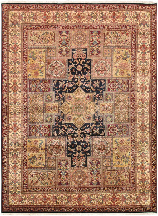 Pasargad Home Crown Jewel Agra Collection Hand-knotted Wool Area Rug - Timeless Elegance For Any Space   Phb-2 9x12