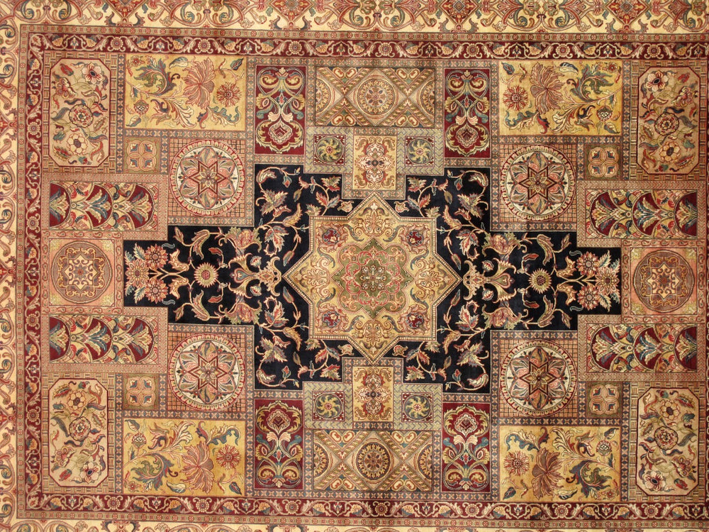 Pasargad Home Crown Jewel Agra Collection Hand-knotted Wool Area Rug - Timeless Elegance For Any Space   Phb-2 9x12