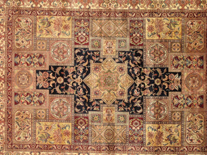 Pasargad Home Crown Jewel Agra Collection Hand-knotted Wool Area Rug - Timeless Elegance For Any Space   Phb-2 9x12
