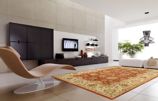 Pasargad Home Crown Jewel Agra Collection Hand-knotted Wool Area Rug - Timeless Elegance For Any Space   Pspt-008 8x10