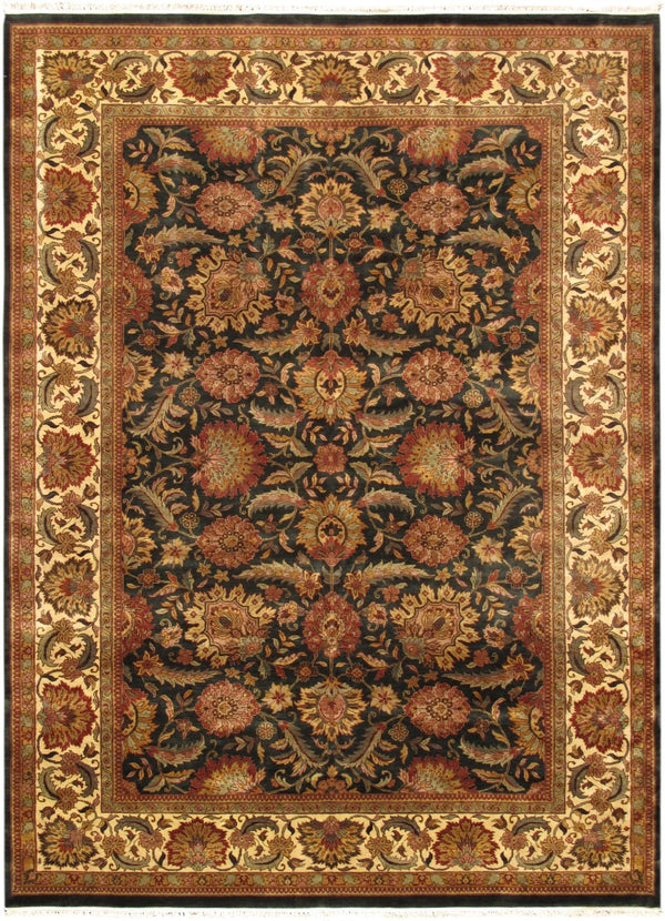 Pasargad Home Mogul Art Agra Hand-knotted Wool Area Rug In Elegant Red Floral Design For Indoors   024478