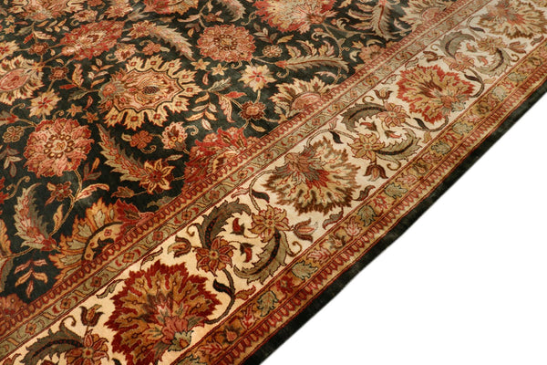 Pasargad Home Mogul Art Agra Hand-knotted Wool Area Rug In Elegant Red Floral Design For Indoors   024478